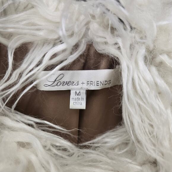 Lovers + Friends Brayden Tweed Faux Fur Lined Jacket Size Medium - Picture 6 of 10